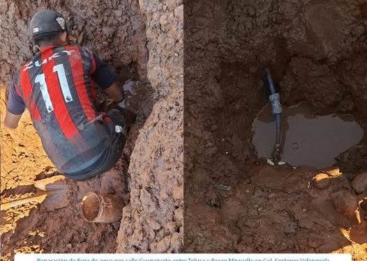 OOMAPASC REALIZA REPARACIONES EN COL. SOSTENES VALENZUELA